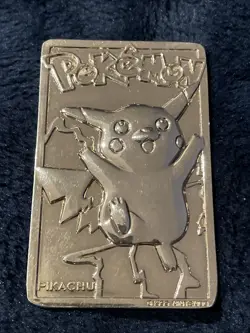 Pikachu Pokemon Card 23k Gold Plated Limited Edition Burger King 1999 Nintendo - Image 1