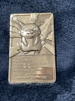 Pikachu Pokemon Card 23k Gold Plated Limited Edition Burger King 1999 Nintendo - Image 3