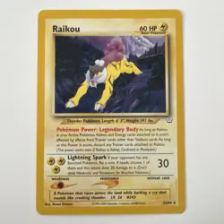 Pokemon TCG Raikou Neo Revelation Card 22/64 Unlimited Rare - Image 1