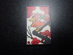 Pokemon Traditional Poker Playing Card Hanafuda Farfetch'd #8 NM/EX - Image 1