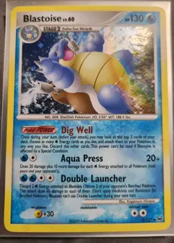 Pokemon Blastoise 2/127 Holo Rare Platinum LP LP TCG - Image 1
