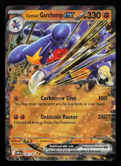 Cynthia's Garchomp ex 104/182 Holo Destined Rivals Pokemon Card - Image 1