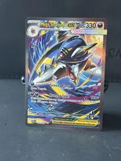 Pokemon Mega Sharpedo EX Phantasmal Flames 127/094 Rare Holo 330 HP 70 120+ - Image 1