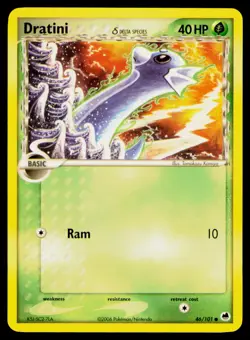 Dratini Delta Species Normal #46/101 Common Pokemon Dragon Frontiers NM - Image 1