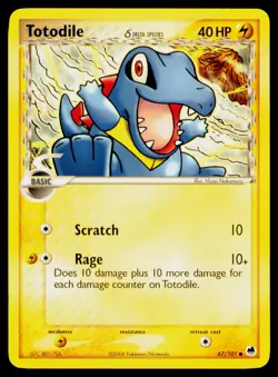 Totodile Delta Species Normal #67/101 Common Pokemon Dragon Frontiers NM - Image 1