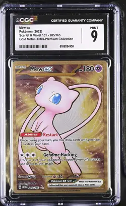 Mew EX 205/165 Gold Metal - Ultra-premium Collection Pokemon CGC 9 Mint - Image 1