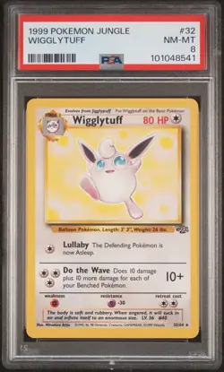 1999 POKEMON JUNGLE #32 WIGGLYTUFF PSA 8 - Image 1