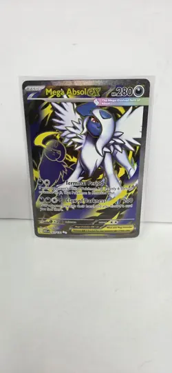 TCG Pokemon Mega Absol ex 161/132 Me01: Mega Evolution Holo NM 280 Water Symbol - Image 1
