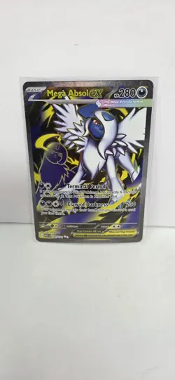 TCG Pokemon Mega Absol ex 161/132 Me01: Mega Evolution Holo NM 280 Water Symbol - Image 3