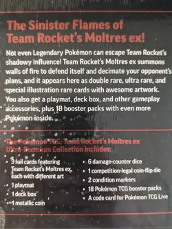 SEALED Pokemon Team Rocket’s Moltres Ultimate Premium Collection Box New - Image 3