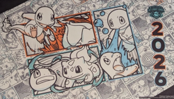 Kanto Starters Comic Playmat EUIC 2026 Pokemon Europe International Championship - Image 1