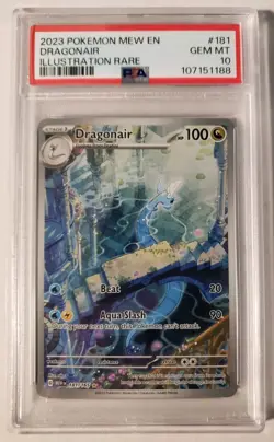 2023 Pokemon Mew En-151 #181/165 Dragonair SIR Illustration Rare PSA 10 - Image 1