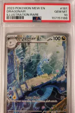 2023 Pokemon Mew En-151 #181/165 Dragonair SIR Illustration Rare PSA 10 - Image 2
