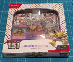 Pokemon 151 Alakazam ex Collection Box 4 Booster Packs - Image 1