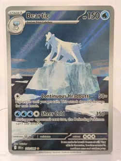 Pokemon TCG Beartic Illustration Rare Black Bolt Near Mint Condition 110/086 - Image 1