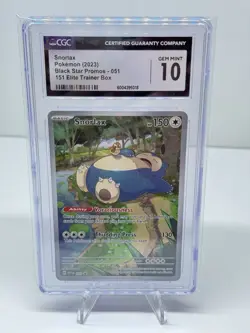 Snorlax Pokemon 2023 Black Star Promos 051 Elite Trainer Box CGC 10 GEM MINT - Image 1