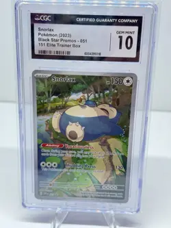 Snorlax Pokemon 2023 Black Star Promos 051 Elite Trainer Box CGC 10 GEM MINT - Image 3