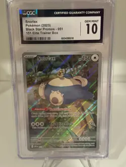 Snorlax Pokemon 2023 Black Star Promos 051 Elite Trainer Box CGC 10 GEM MINT - Image 4