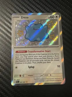 Pokemon TCG Ditto 201/091 S&V: Paldean Fates Baby Shiny NM - Image 1