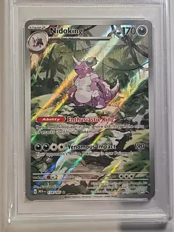 Nidoking #174 - 2023 Pokemon Mew EN-151 Illustration Rare PSA 9 Mint - Image 2