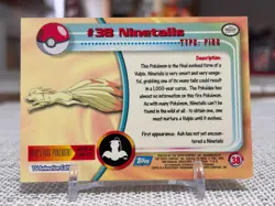 1999 Topps Pokemon #38 Ninetails (TV Animation Series 1) Blue Logo LP - Image 2