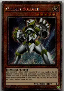 Galaxy Soldier (Platinum Secret Rare) Platinum Secret Rare Quarter Century Stamp - Image 1