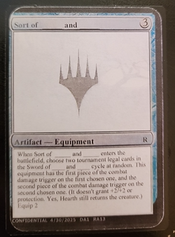 MTG Magic 1 x Sort of _____ and _____ x 1 - Unknown Event Playtest Cards - RA13 - Image 1