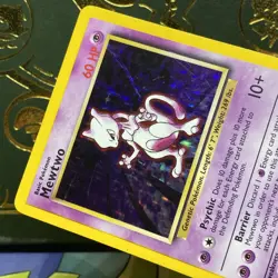 1999 Mewtwo Base Set Holographic 10/102 Pokemon Card LP - Image 3