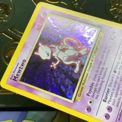 1999 Mewtwo Base Set Holographic 10/102 Pokemon Card LP - Image 4