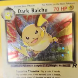 Pokemon Dark Raichu Team Rocket Secret Rare Holo 70 HP Card 83/82 2000 Wizards - Image 3
