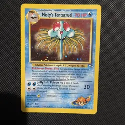 Pokemon TCG Misty's Tentacruel Holo Rare Card 10/132 Gym Heroes LP - Image 1
