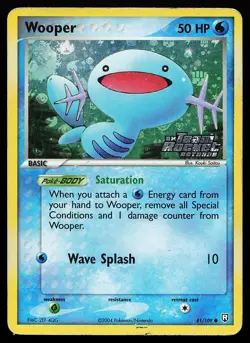 Wooper 81/109 Common Reverse Holo Stamped Team Rocket Returns Pokemon Card - Image 1
