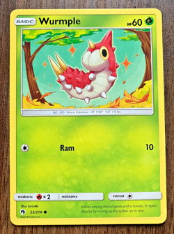 Wurmple 23/214 - 2018 Pokemon Lost Thunder Common Card - CLEAN NM - Image 1