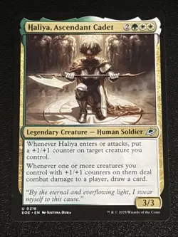 MTG Edge of Eternities Haliya, Ascendant Cadet 0218 NM - Image 1