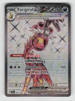 Pokemon - Farigiraf ex - 194/162 SV05: Temporal Forces - Ultra Rare - NM - Image 1