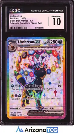 Pokemon 2025 Umbreon ex 176 Black Star Promos GEM MINT CGC 10 - Image 1