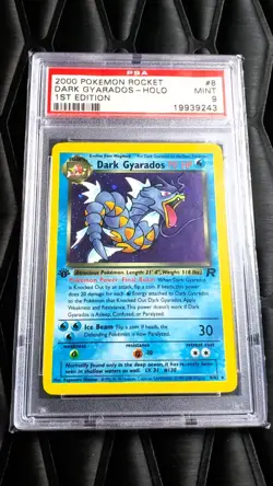 Pokemon Rocket 1st Edition DARK GYARADOS HOLO 25/82 PSA 9 - Image 1