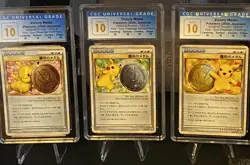 Pokemon 2009 Victory Medal Lot: Pikachu 031/L-P 032/L-P 033/L-P Trophy CGC 10 - Image 1