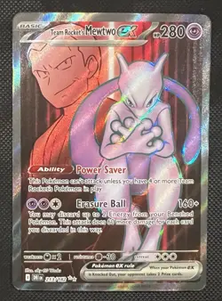 2025 Pokemon Team Rocket’s Mewtwo ex 213/182 Destined Rivals NM - Image 1