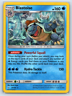 Pokemon TCG Team Up 25/181 Blastoise Cracked Ice Holo LP - Image 1