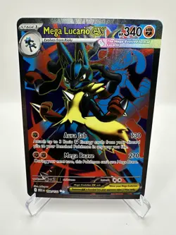 Mega Lucario ex 160/132 Me01: Mega Evolution Holo Pokemon Near Mint - Image 1