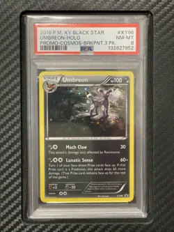 2016 PSA 8 Umbreon Cosmos Holo #XY96 Breakpoint Promo Pokemon TCG XY - Image 1