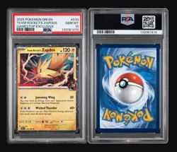 2025 POKEMON DRI GAMESTOP EXCLUSIVE #070 TEAM ROCKET'S ZAPDOS PSA 10 - Image 3