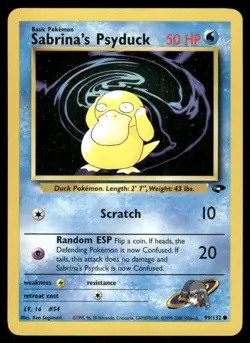 Pokemon Tcg Sabrina's Psyduck #99 Pokemon Gym Challenge LP - Image 1