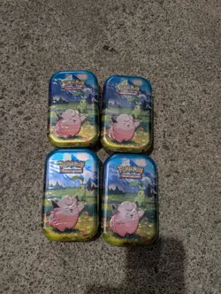 Pokemon TCG: Mega Evolution—Ascended Heroes Mini Tin: Clefairy & Chikorita X4 - Image 1