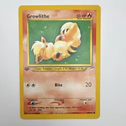 Growlithe 68/105 Neo Destiny 1st Edition Basic Common 50 HP Pokemon 2000 - Image 1
