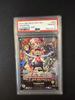 Vegapunk [Alternate Art] OP07-097 One Piece 500 Years In The Future PSA 10 - Image 1