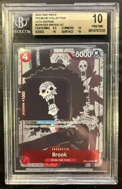 2022 One Piece TCG Brook 25th Anniversary Premium Card Coll #022 English Psa 10 - Image 1
