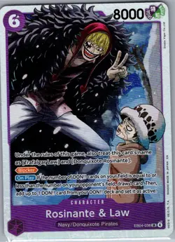 Rosinante & Law EB04-038 SR The Azure Sea's Seven - One Piece Card - NM - Image 1