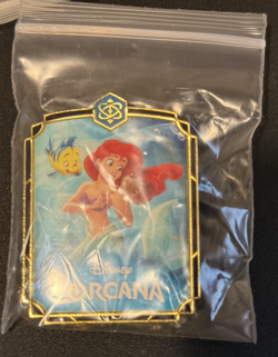 Disney Lorcana Ariel Promo Pin The Little Mermaid Flounder Exclusive Collectible - Image 2